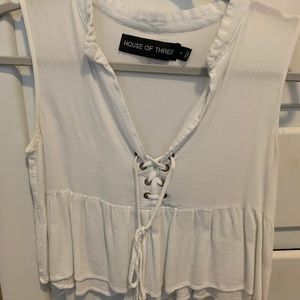 Cropped white tank from LF